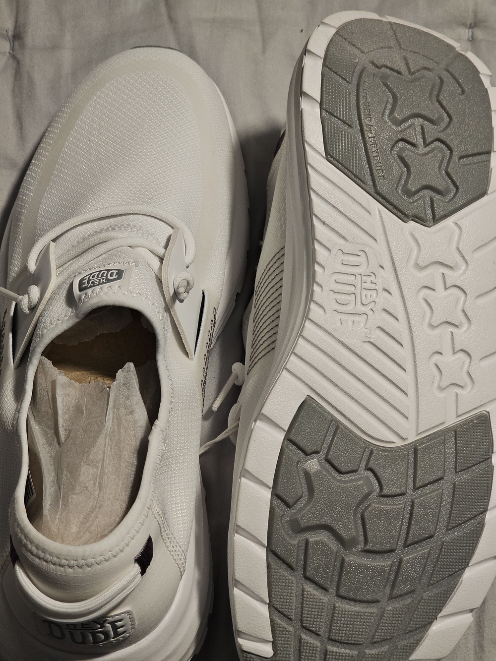 White Men's HEYDUDE Slip-On Sneakers